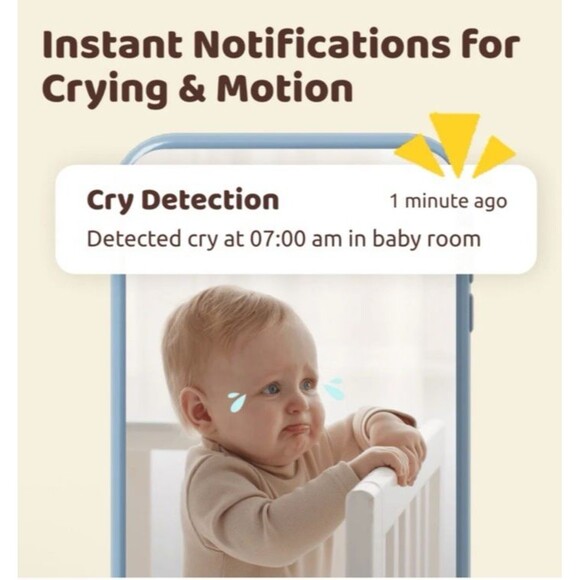 Netvue Peekababy Baby camera Smart Cry Detection & App Support Supports Alexa - Picture 8 of 8